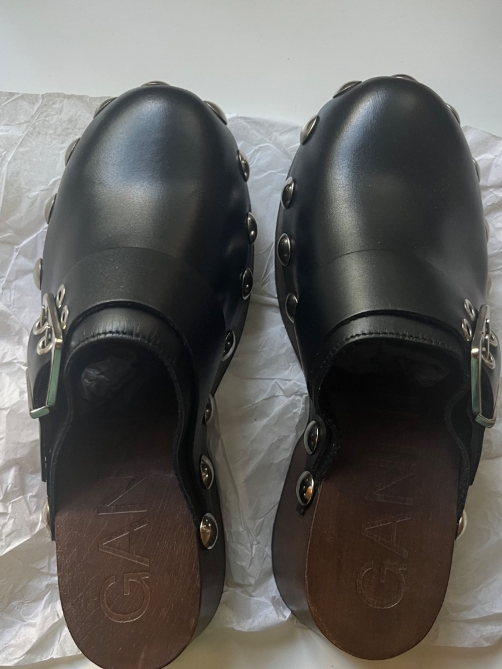 Ganni Black Clogs - NEW - Picture 7 of 9